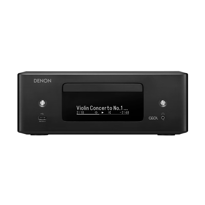 DENON RCD-N12 HiFi Audiophile Home Audio System USB Desktop Streaming CD Player Two-In Compatible Mini Speaker Smart Bluetooth Airplay HDMI ARC Black