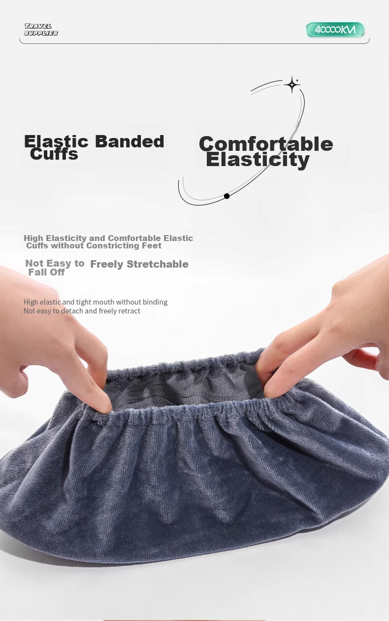 Siwangongli Velvet Shoe Covers, Home Fabric Thickened Non-Slip Wear-Resistant, for Machine Room Indoor Students And Adults Foot Covers, SW2324 7