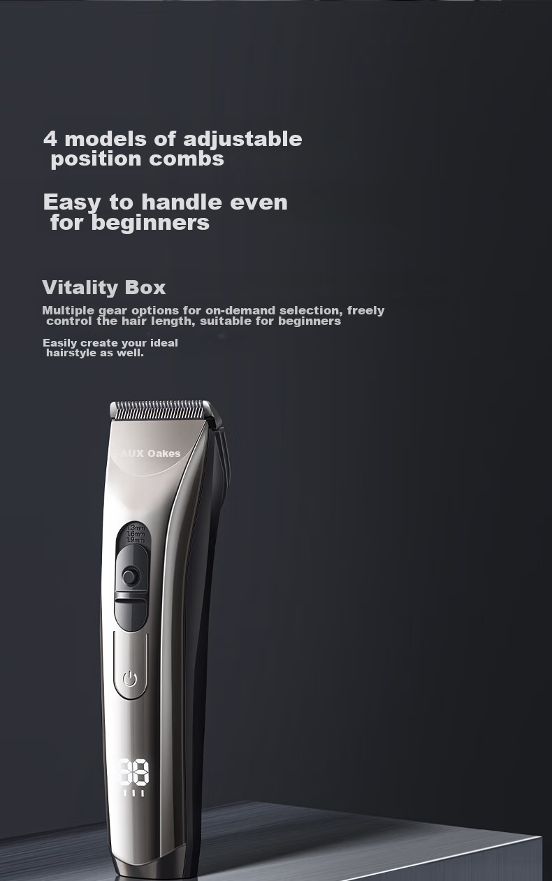 AUX Hair Clipper, Electric Trimmer for Children's Home Use, Professional Hair Cutting Scissors, Self-Haircut Tool, Hair Cutting Device with Complete Set of Hairdressing Tools [Standard Configuration + Double Scissors] 10