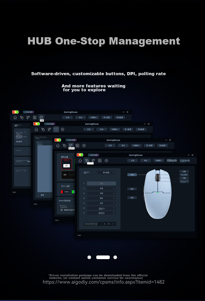 Aigo Youlong GM80 Plus Midnight Wired/wireless/tri-mode Gaming Mechanical Mouse for Office And Bluetooth Rechargeable Ergonomic Mouse for Small to Medium Hands 14