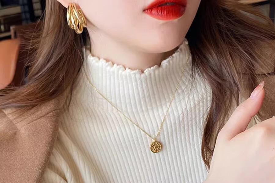 YUZHAOLIN Half Turtleneck Fleece Lined Ruffled Edge Sweater Women Autumn Winter Thickened Knitwear Warm Top 18