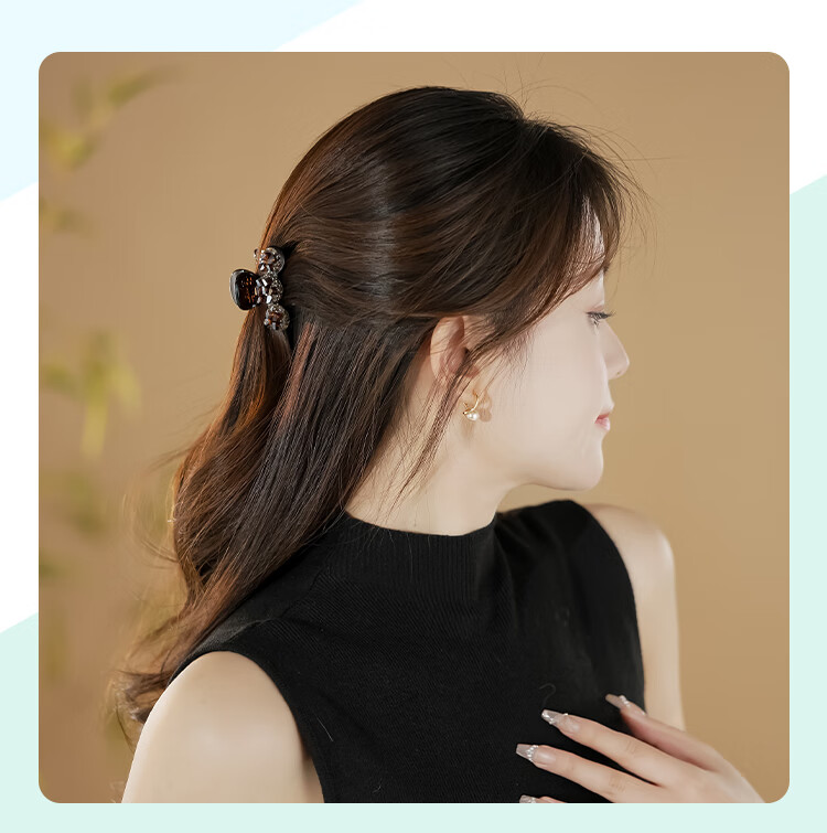 CHIMERA Light Luxury Princess Hair Claw Clip, Bangs Clip, Side Clip, Hairpin, Hair Accessory, Women's Mid-Autumn Festival Gift 10