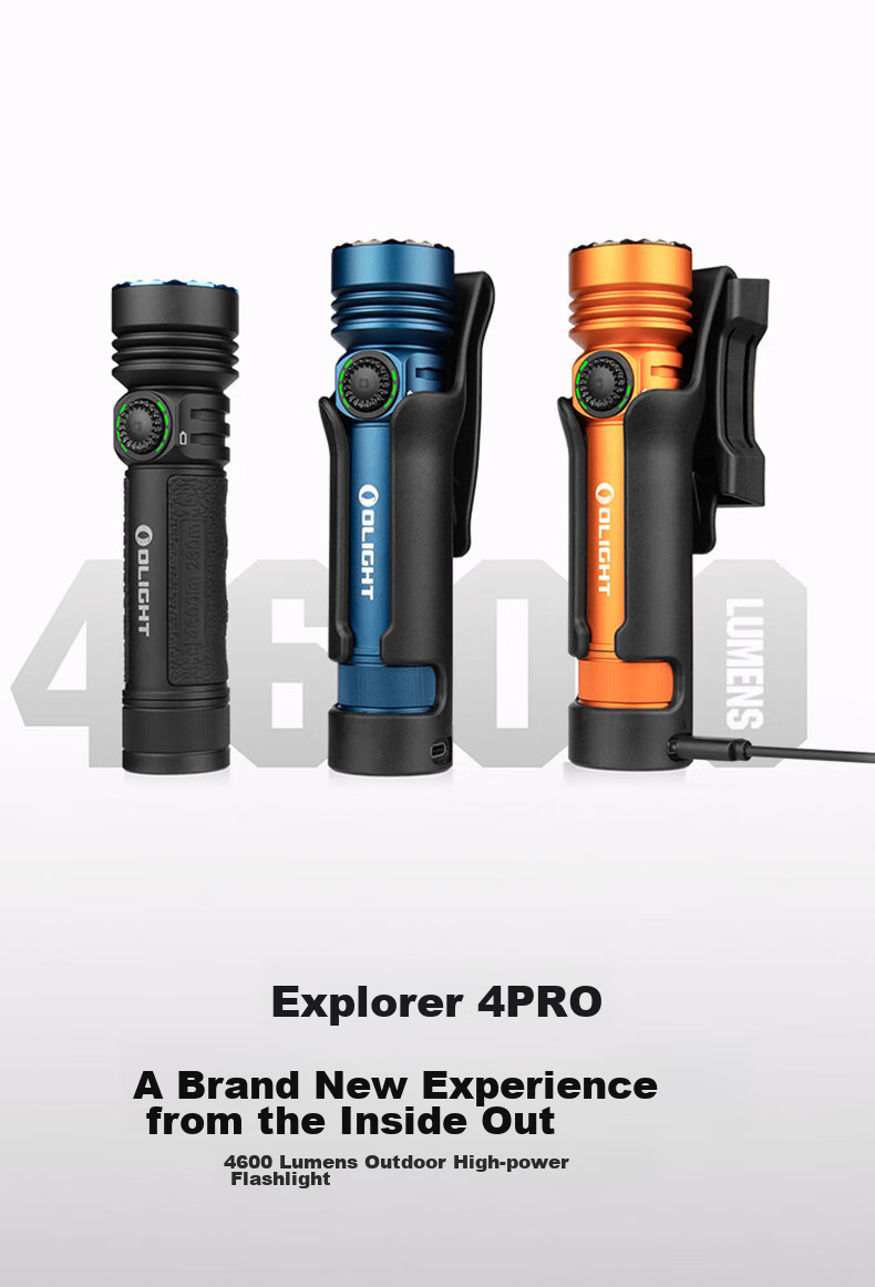 OLIGHT Aolei Explorer 4 Pro High-Power Flashlight, Ultra-Bright for Disaster Relief And Emergency Use, Long-Range for Outdoor Exploration And Home Use 1