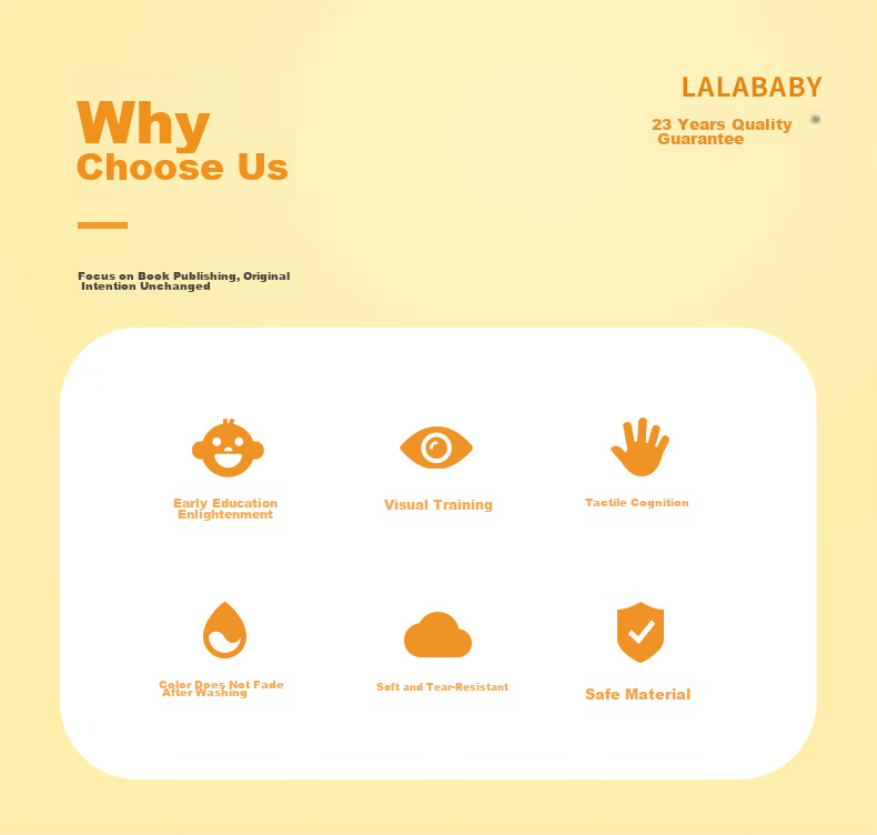 LALABABY Baby Cloth Book, Early Education Tear-Resistant Infant Toy, Touch And Feel Gift Box Set, 4 Pieces 2