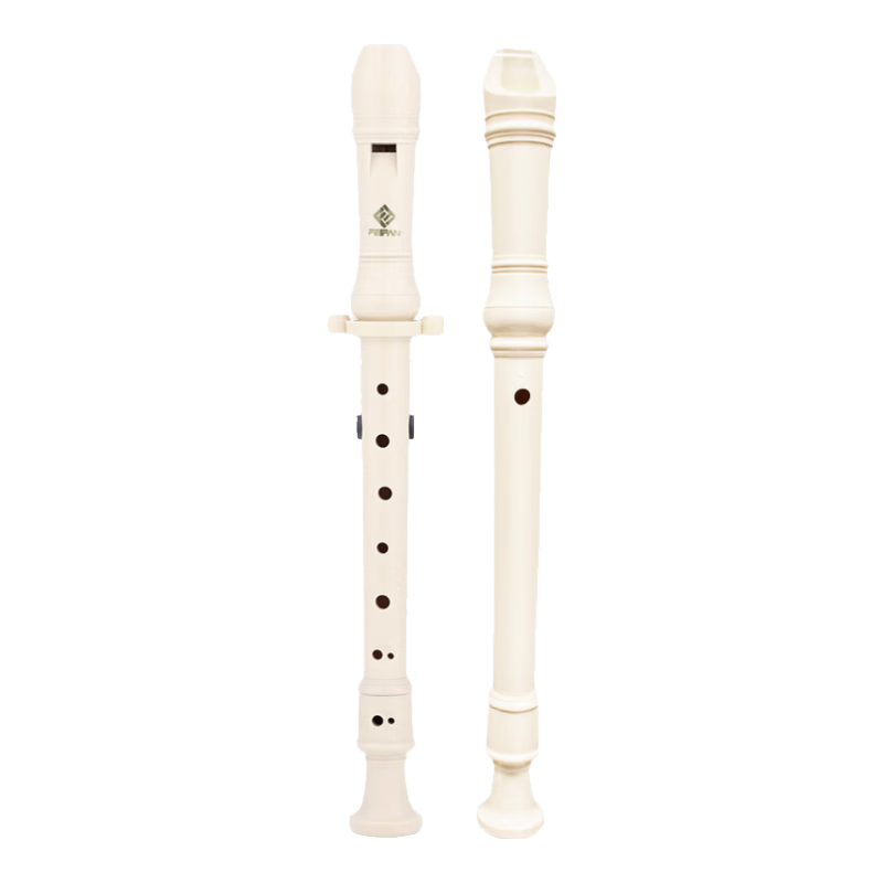 Feifan Vertical Flute with Eight Holes, for Elementary School Students, Children And Adults, English Style White