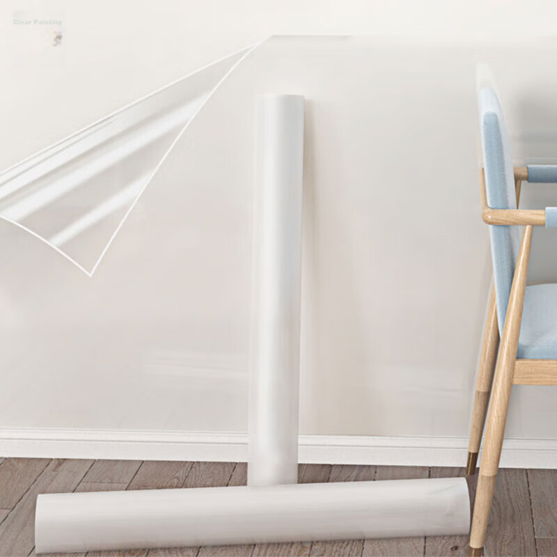 Qinghua Wall Static Electricity Protection Film, Latex Paint Wall Sticker, Anti-Kick Waterproof Wall Protector, Transparent 60*500cm