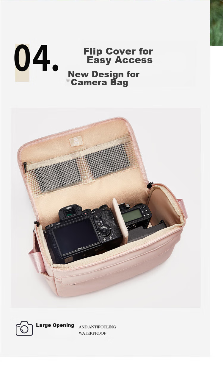 EACHY Camera Bag Protective Cover, Waterproof Crossbody Shoulder Strap for Mirrorless Cameras, Original Professional Lens Travel Portable Storage Bag 12