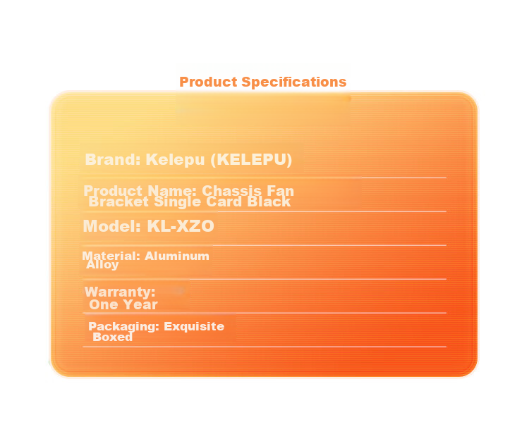 KELEPU Graphics Card Support Stand, Vertical Main Case View, Large Graphics Card Support Frame, Fan Installation, Graphics Card Anti-Bend Bracket, Single Card Black 11