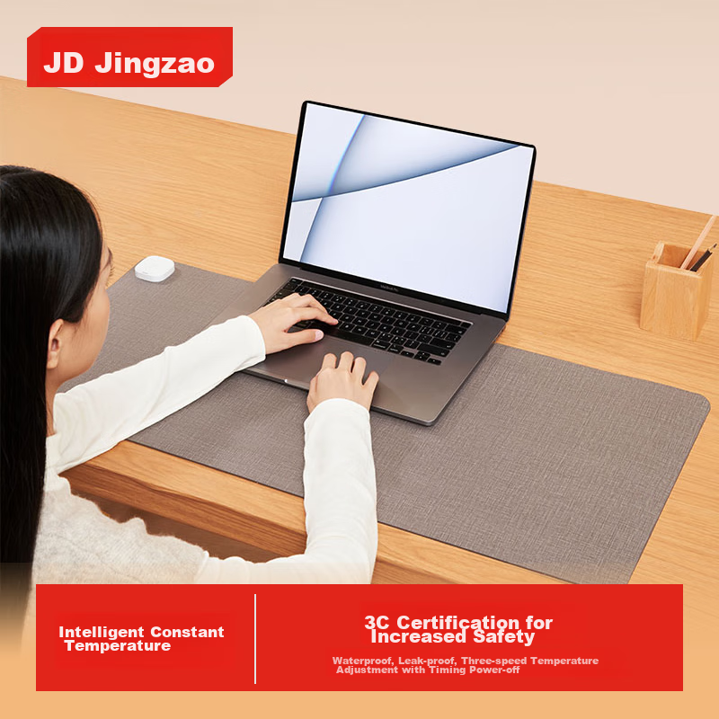 JD Original Extra-Large Anti-Stain Heating Mouse Pad, Essential Office Accessory, Heating Desk Pad, 80cm [3C Certified]