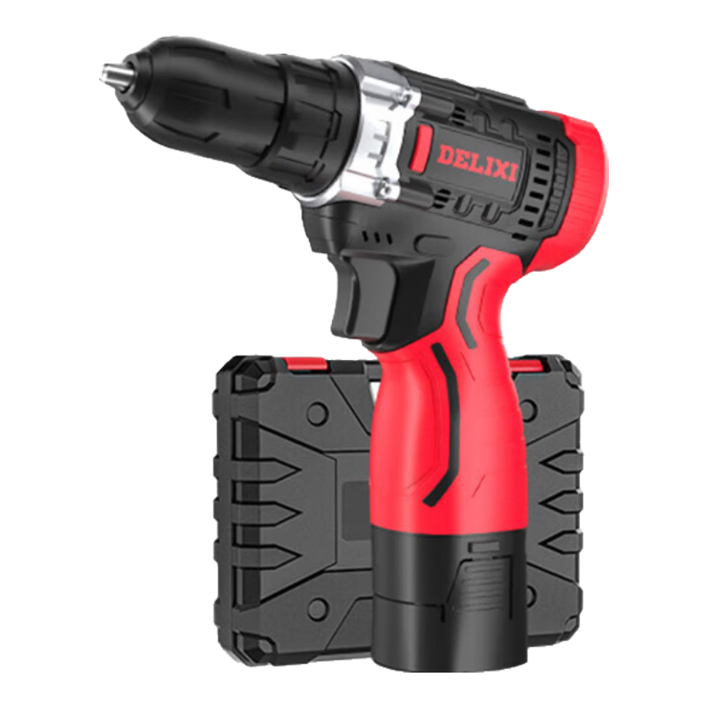 DELIXI ELECTRIC Cordless Electric Drill Lithium Battery Screwdriver Household Rechargeable Electric Screwdriver Power Tool Kit