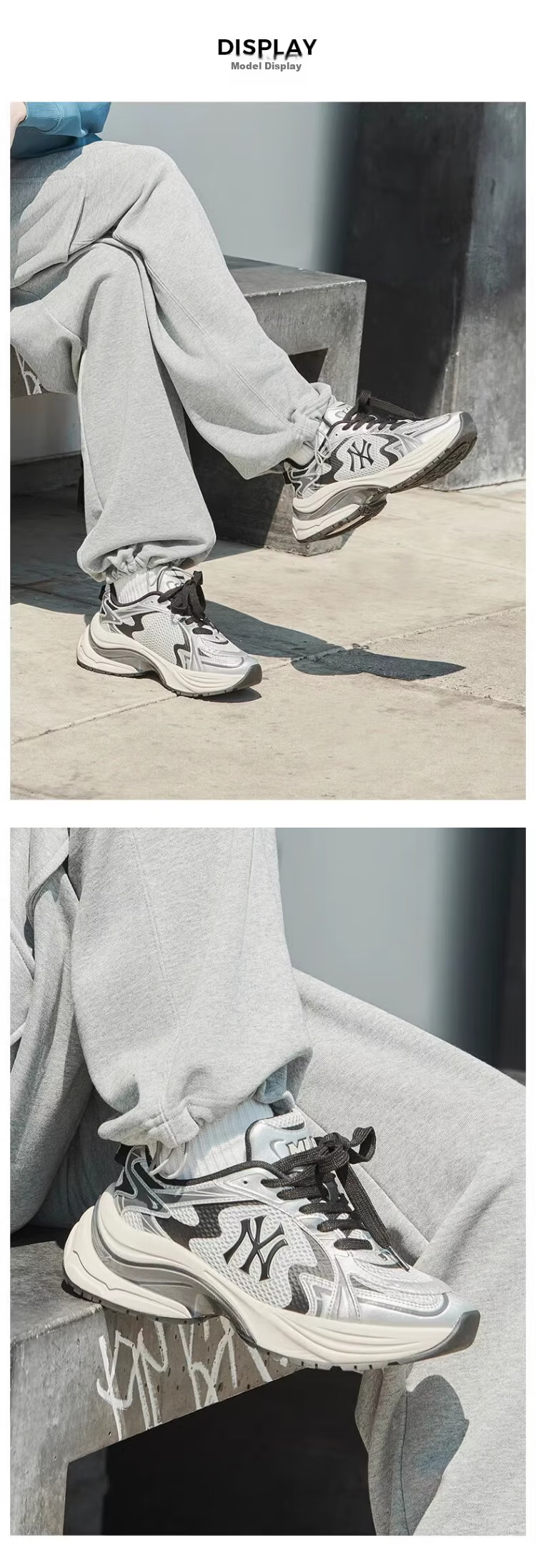 MLB Shoes for Men And Women, Dad Sneakers, Casual Sports Vans, KARINA Style 3ARNSPL4N-50GRS 4