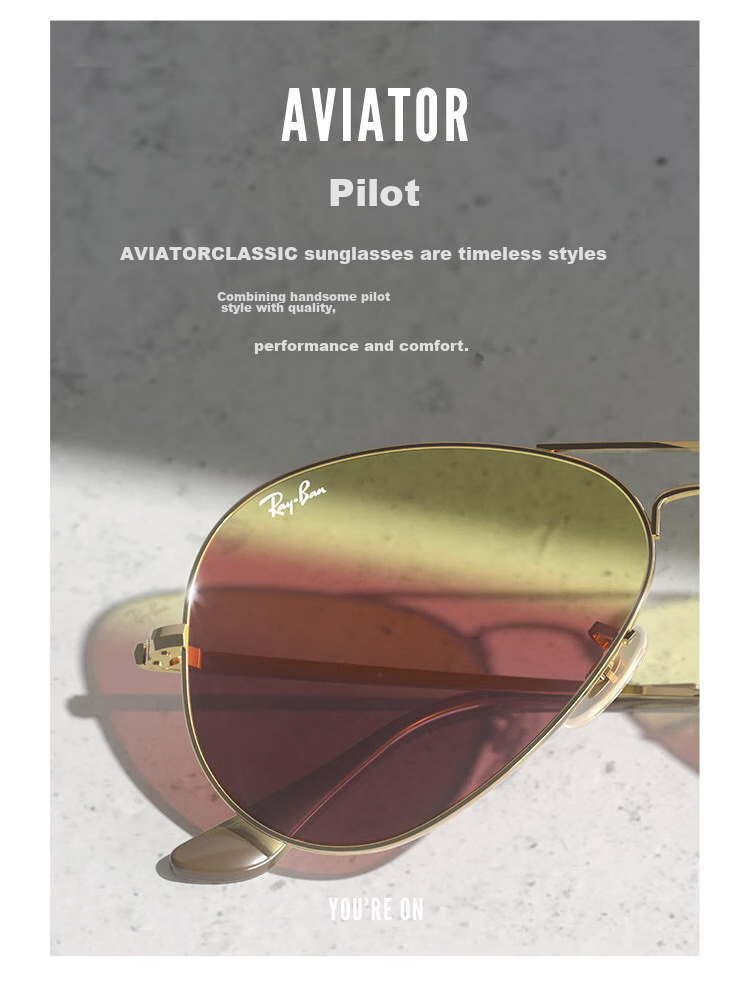RayBan Aviator Sunglasses, Polarized Glasses for Men And Women, Gift-Giving Style, Official Authentic Product 0RB3025001/5862 3