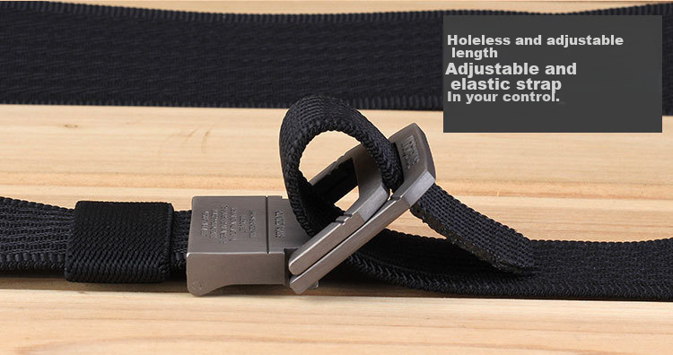 HALFEEL Men's Canvas Double-Ring Buckle Belt, Elastic Waistband for Outdoor Activities, Suitable for Young Men And Students, Military Training Pants Belt, Gift Idea 13