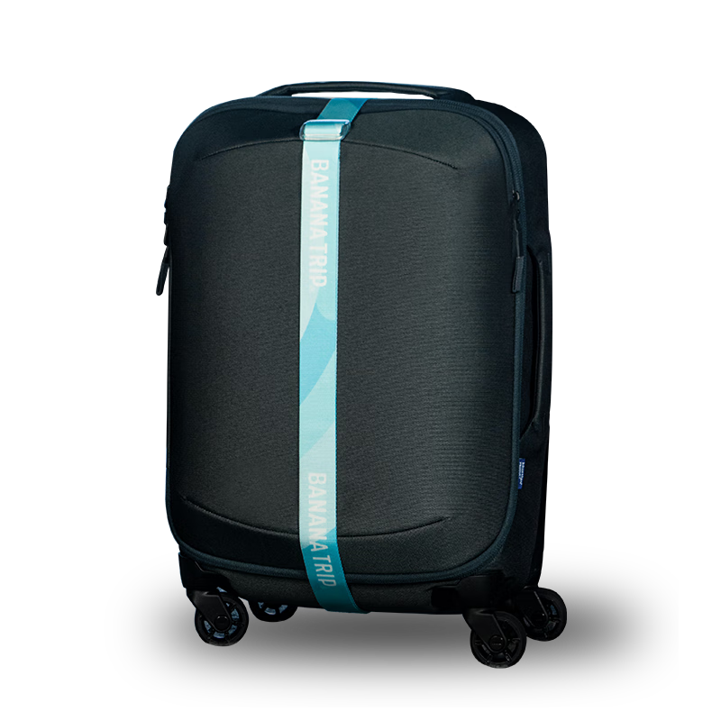 BANANA TRIP Luggage Strap for International Travel Packing, Suitcase Fixing Strap for Checked Baggage Binding, Blue