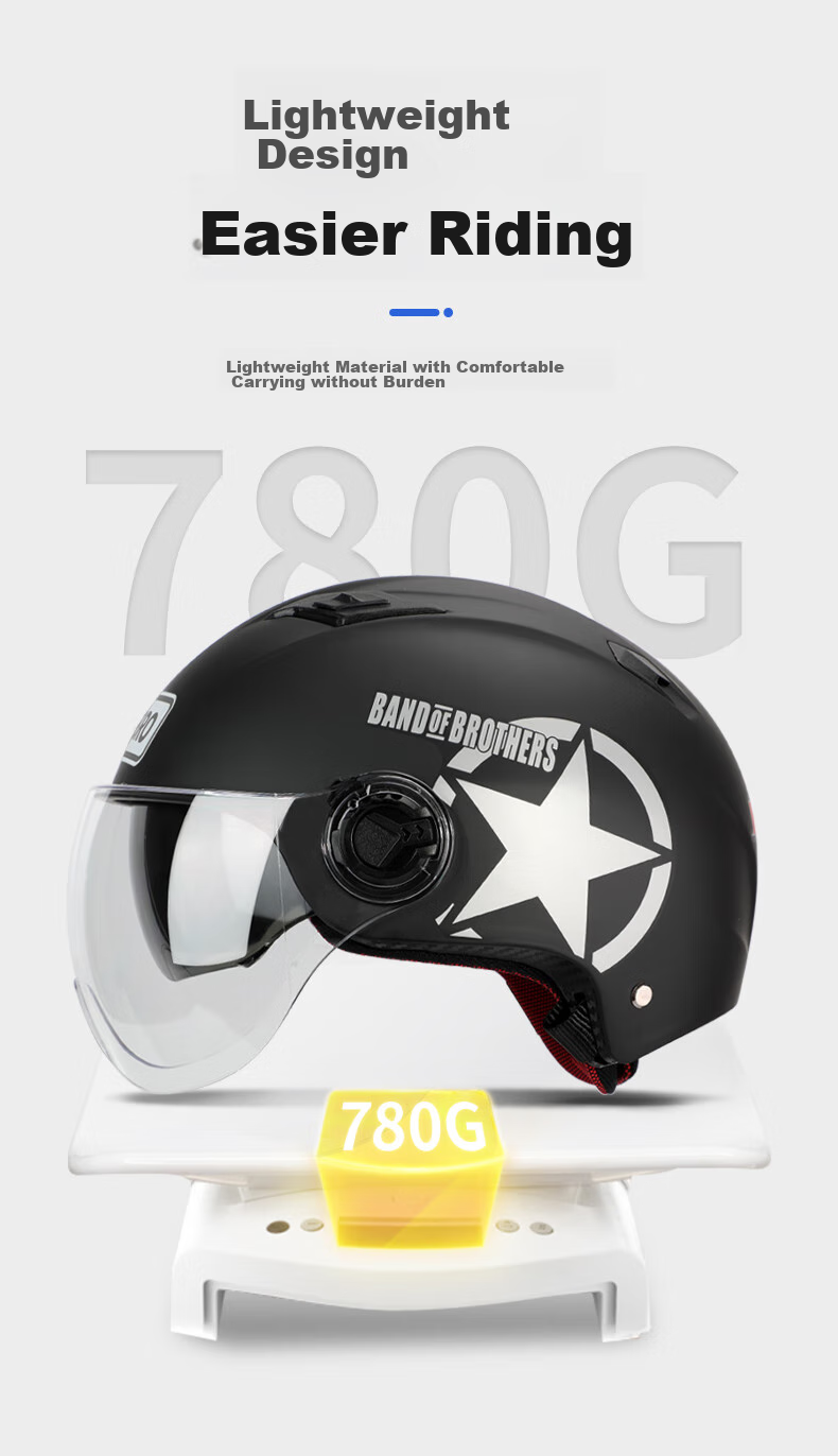 BIGBRO X333 Pink New National Standard 3C Dual-Lens Electric Motorcycle Safety Helmet, Riding Helmet for Men And Women, Sun Protection, Electric Scooter Summer Half Helmet 5