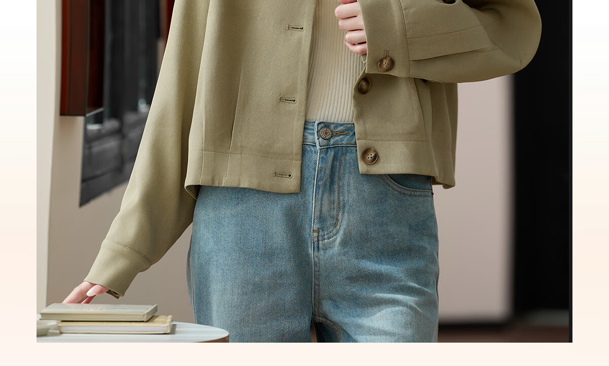 She Enjoy Casual Jacket Women Commuter Simple Short Coat Spring Autumn Versatile Elegant Cardigan Top T143U2023 3