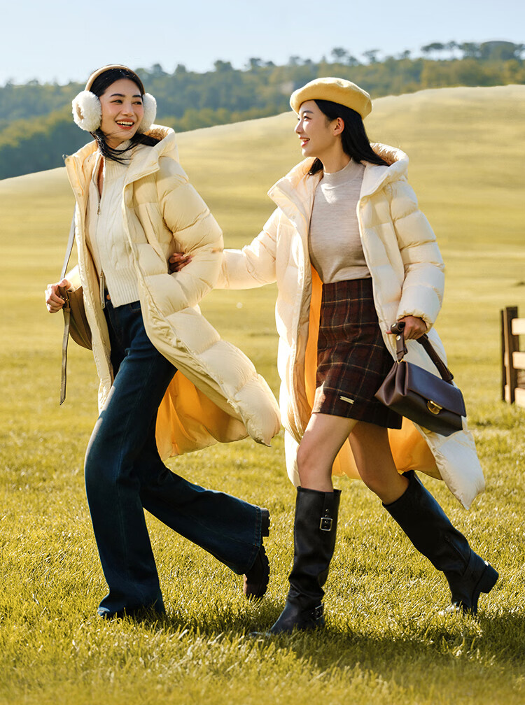 Semir Chen Duling Style Women's 90% Down Long Three-Proof Winter Loose Hooded Coat Simple 109724113001 6