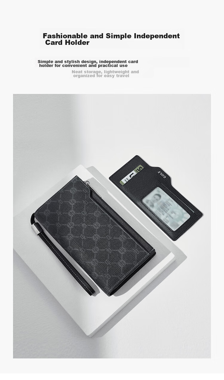 GOLF Men's Multi-Card Holder Clutch, Anti-Theft Wallet, Long Bifold Purse for Men's Driver's License And Cash 2