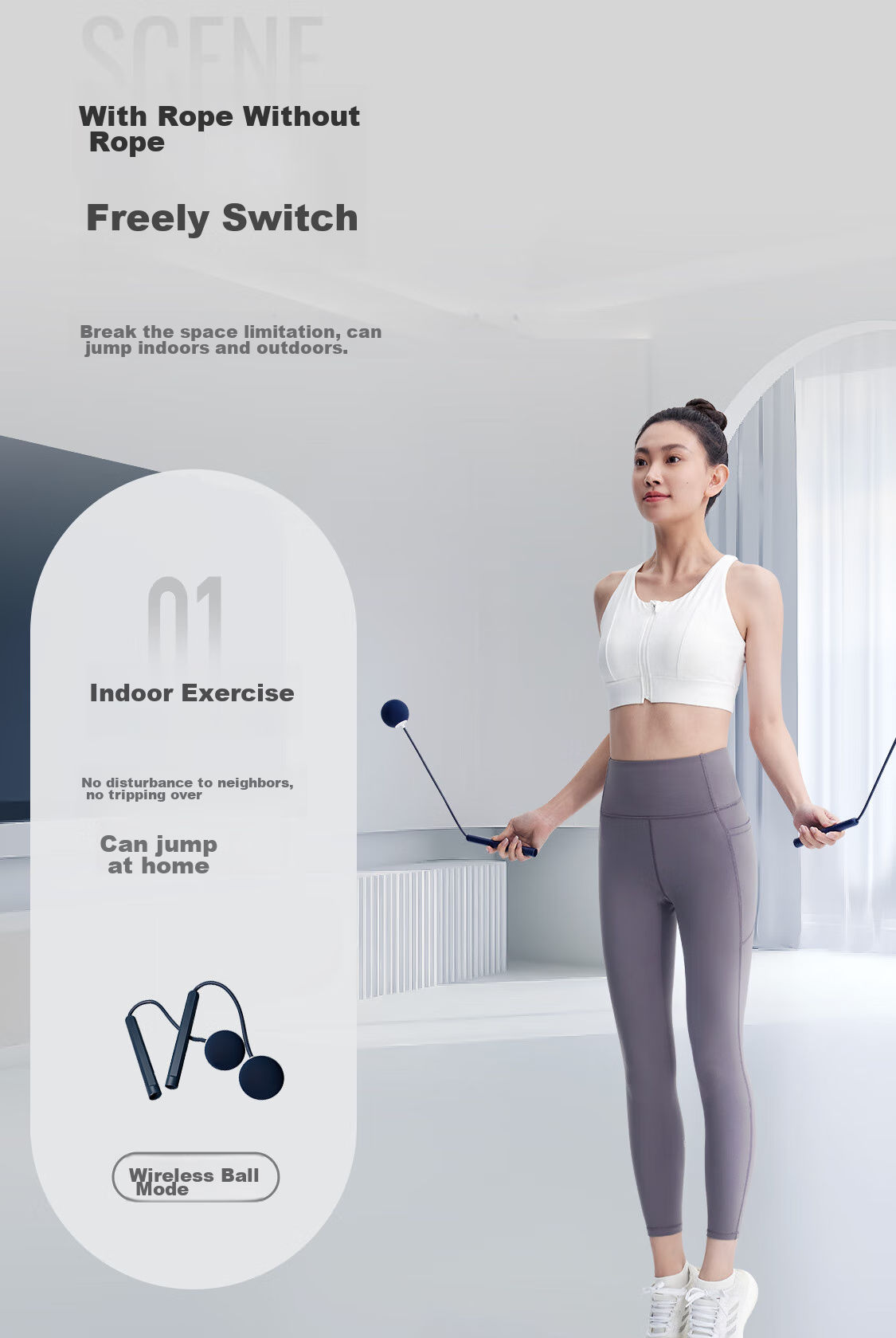 Keep Jump Rope for Adults, Cordless Jump Rope for Weight Loss, Fitness And Fat Burning, Dual-Purpose Heavy And Light Ball, Men's Exercise Tool, Midnight Blue 11