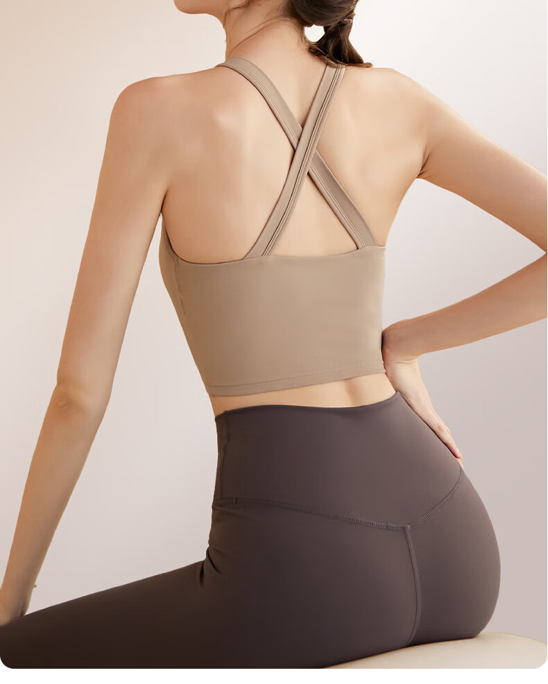 XUEXIMAN Sports Bra for Women with Shock-Absorbing Band, Chest Pads, Yoga Top, Beautiful Back Bra, One-Piece Pilates Fitness Vest 13
