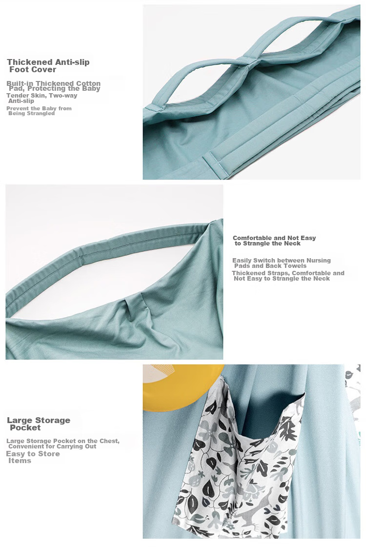 Aibaoshi Baby Carrier Mesh Breathable Multifunctional Nursing Cloth Horizontal Front-Facing Baby Carrier M629 with Drool Bib 12