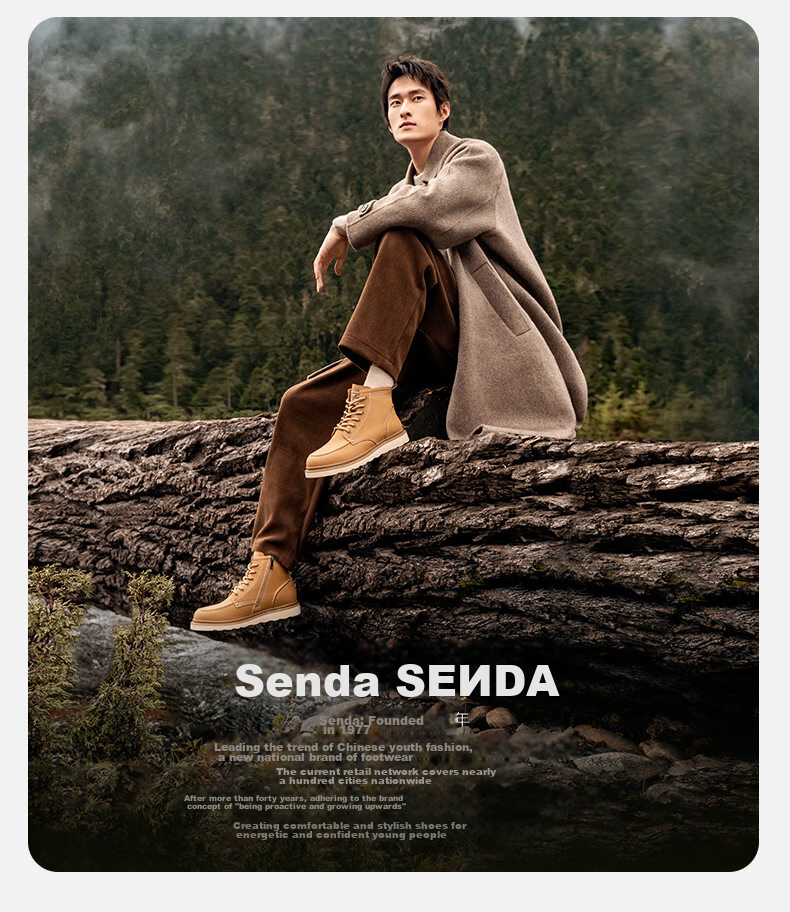 SENDA Casual Leather Shoes for Men, Cowhide Soft Upper Slip-On Loafers Business Formal Shoes JDZ03DM4 Black 39 10
