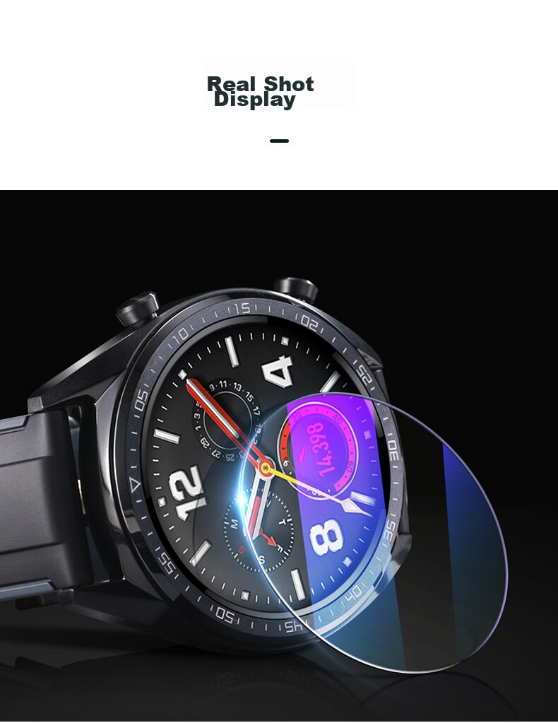 Shanmo Tempered Glass Screen Protector for Huawei WATCH GT5/4/4s/5/5 Pro, Protective Film for Smartwatch, Anti-Scratch, Shockproof, Wear-Resistant, Full Coverage, HD Glass Film, 46mm 10