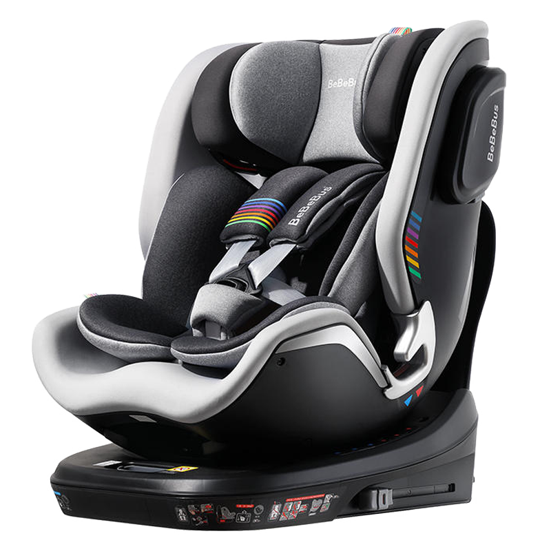 Bebebus Child Safety Car Seat, Navigating Home, for Ages 0-8, Infant And Toddler Car Seat with 360-Degree Rotation, Qianyan Gray