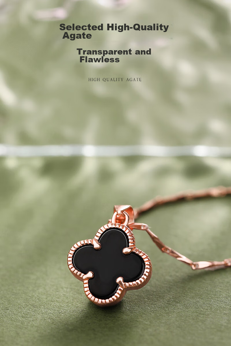 MANHE S999 Sterling Silver Four-Leaf Clover Necklace for Women, 2026 New Light Luxury High-End Birthday Gift for Girlfriend 5