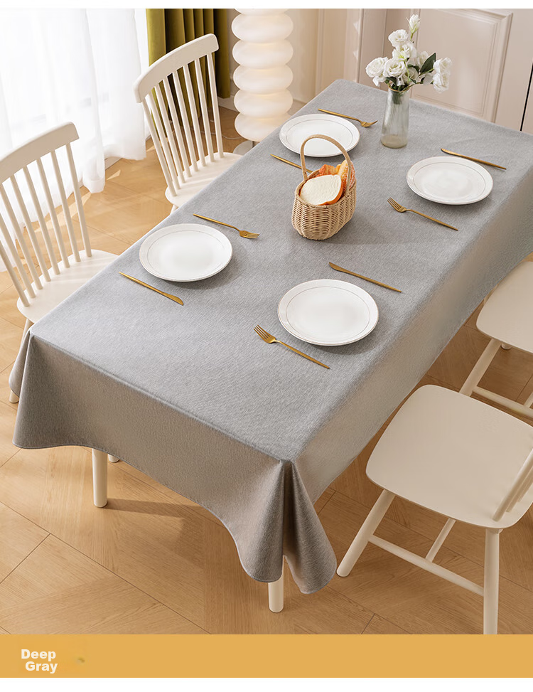JD Original Large White Tablecloth, Waterproof And Oil-Resistant, Washable Fabric Table Cover, Thickened Table Mat for Dining Table And Coffee Table, 137x180cm 21