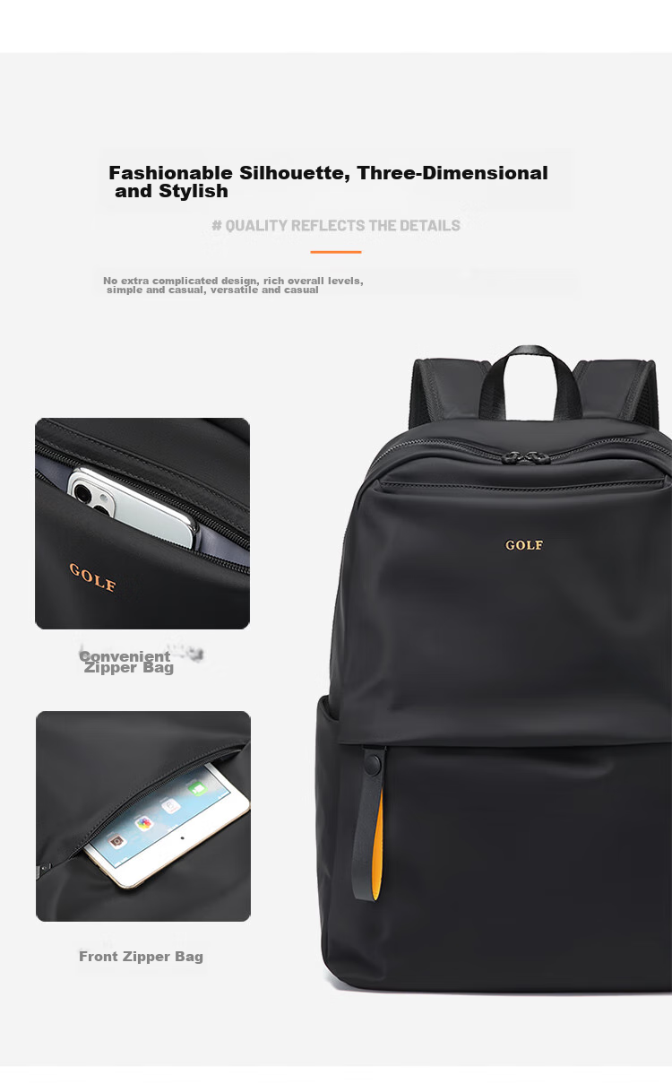 GOLF Backpack for Men, Travel Bag with 15.6-Inch Laptop Compartment, Multi-Compartment Student Schoolbag for Commuting And Business Trips 9