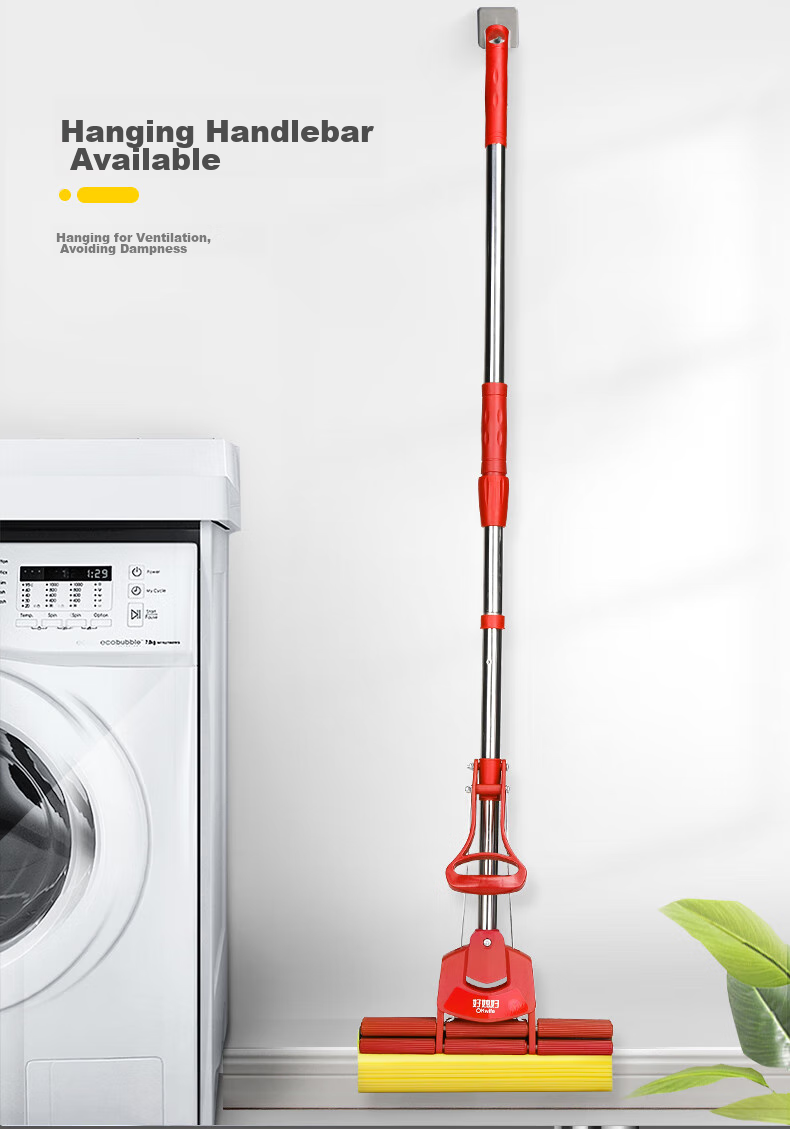 Okaywife Sponge Mop with 27cm Long Handle, No-Hand Lazy Sponge Mop for Home And Office Use 7