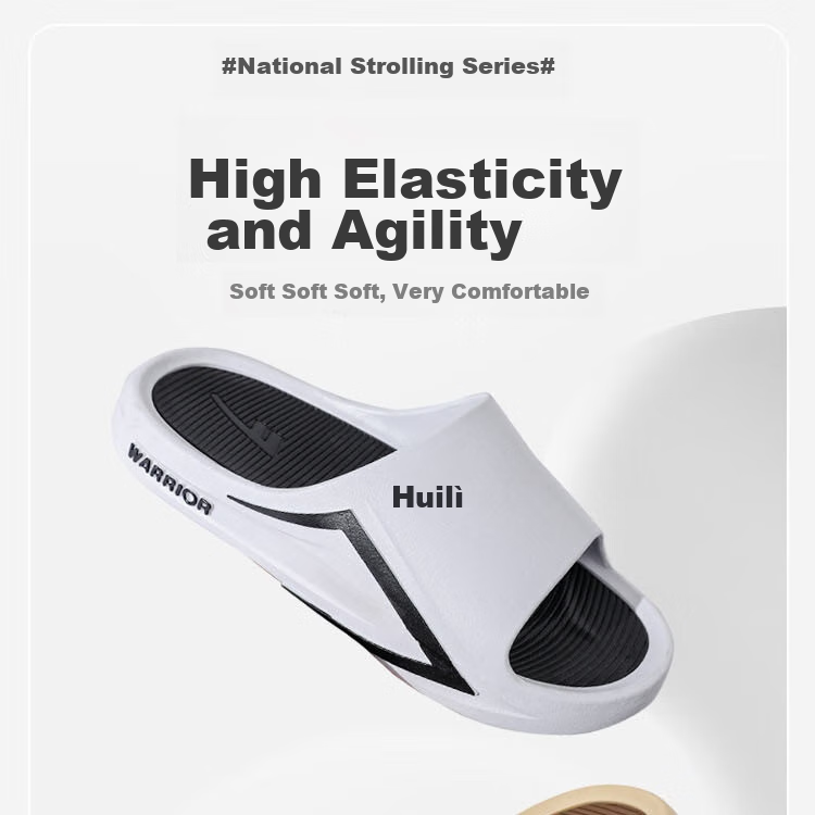 Huili Slippers, Comfortable for Stepping on Poop, Sports Bathroom Indoor Outdoor Wear, Non-Slip Sandals for Men, HL3980 Black And Gray, Size 46-47 1
