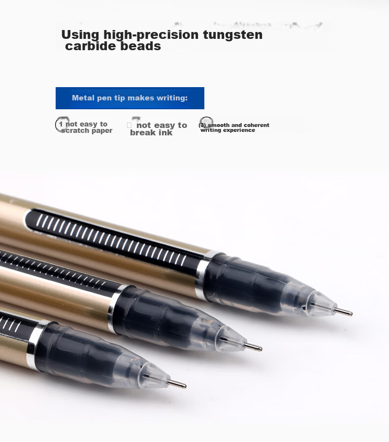 BAOKE PC3948A Full Needle Tube 0.5mm Black Gel Pen Student Exam Writing Office Signature Pen 12pcs/Box 4