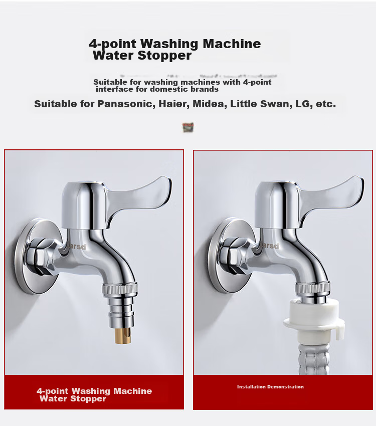 Larsd Washing Machine Faucet, with Automatic Water Stop, Quick-Open Single Cold Water Tap LD10767 9