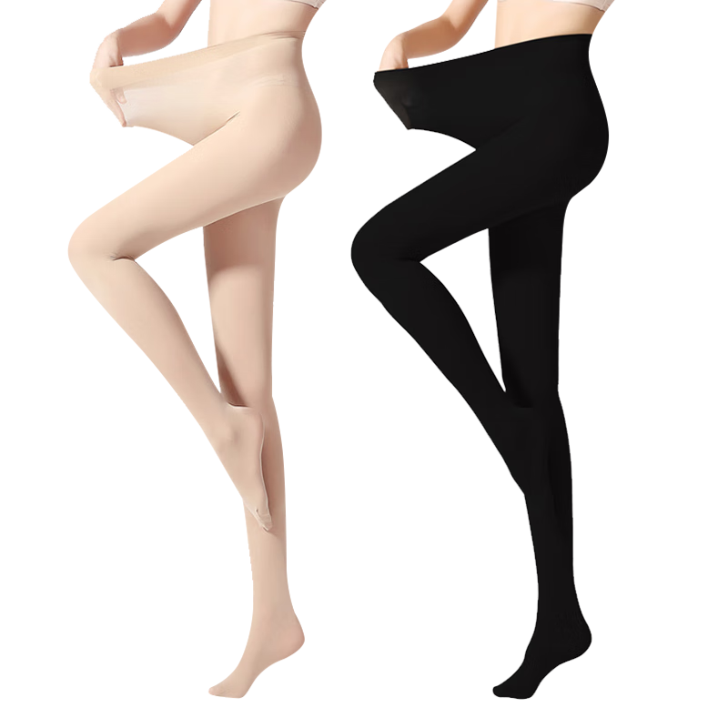 LangSha Silk Stockings for Women, Slimming Leg Effect, Spring And Autumn Tights, Medium-Thick Antibacterial Bare Leg Effect, Black And Nude Color Pantyhose for Winter
