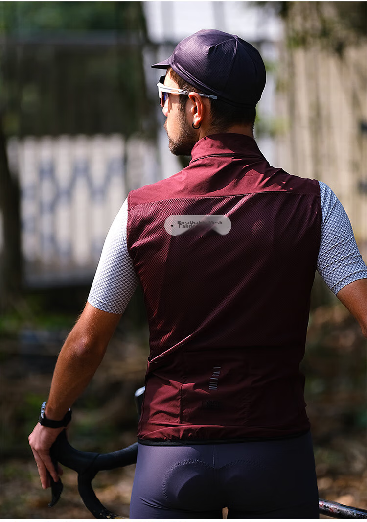 Lameda Bicycle Road Bike Cycling Vest, Spring And Summer Quick-Dry Riding Jacket, Windproof Vest for Men And Women, Black, XL 10