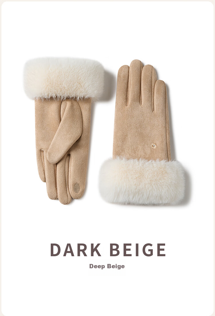 JIUMU Warm Gloves for Women, Winter Thickened Fleece-Lined, for Cycling And Driving, Windproof And Cold-Resistant, Touchscreen Compatible Gloves 13