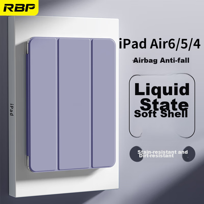RBP Compatible with 2026 New IPad Air 8 Case, M4 Chip 11-Inch Air 7 64 Tablet Protective Cover, Full Liquid Silicone Shockproof Soft Case - Lavender