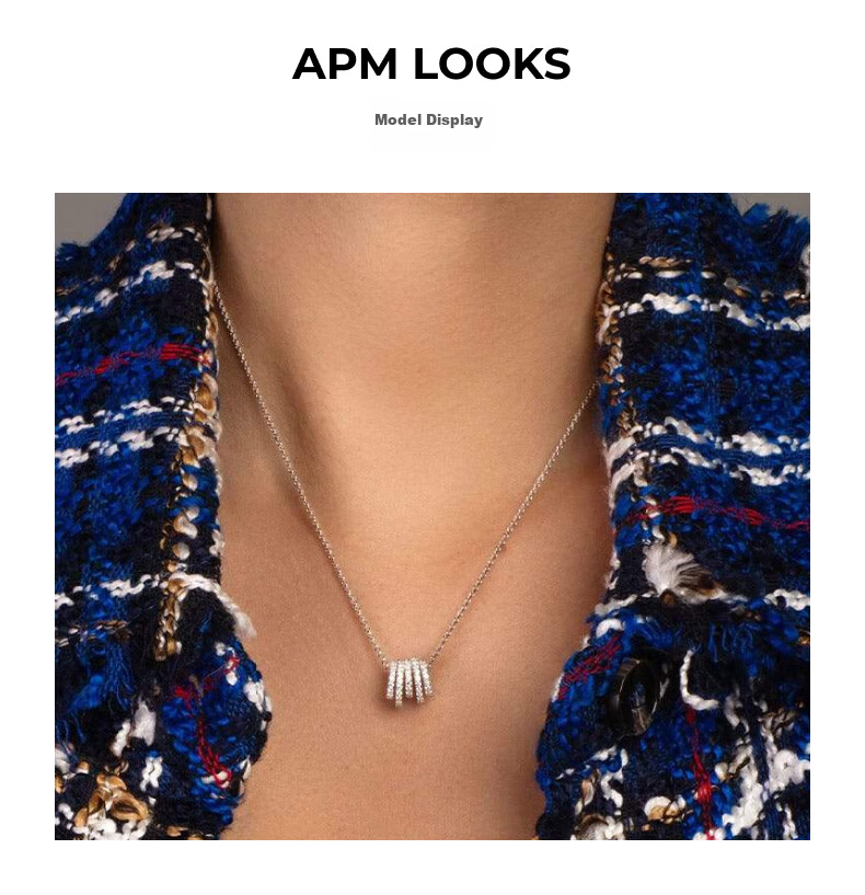 APM Monaco Multi-Loop Lucky Slim Waist Necklace Sweater Chain Women's Light Luxury High-End Gift for Wome 6