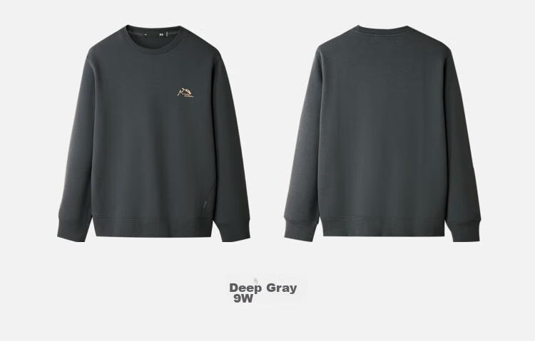 HLAHLA Men's Sweatshirt Mountain Series Embroidered Crew Neck Simple Long Sleeve 21
