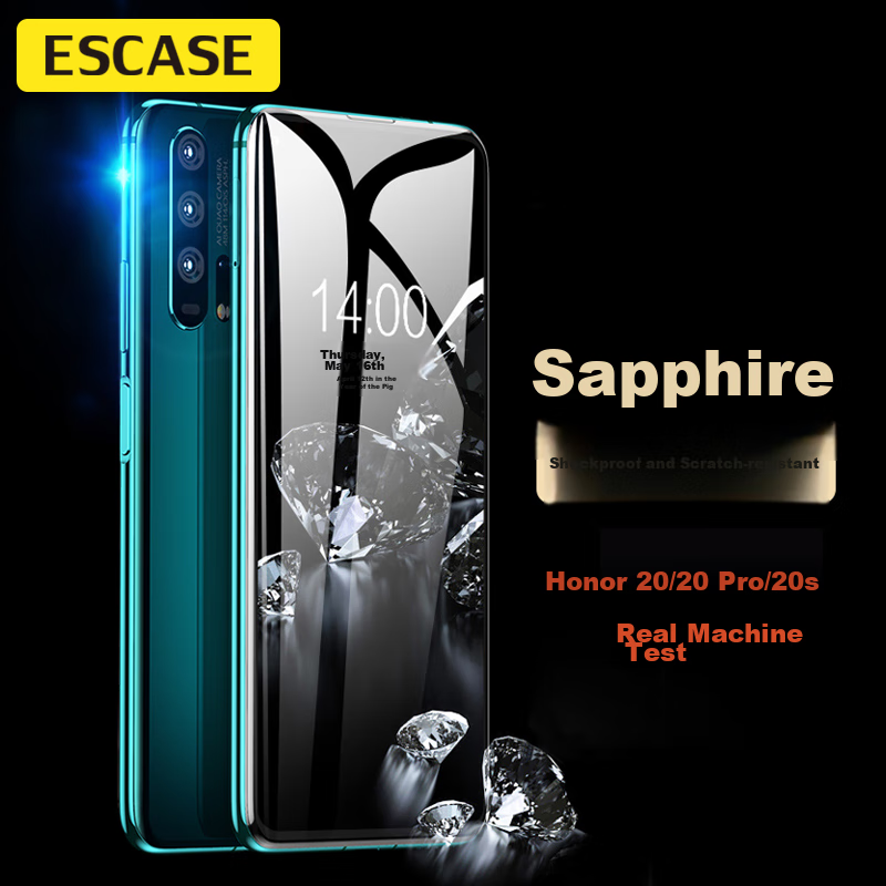 Защитное стекло для экрана ESCAPE для Huawei Honor 20/20 Pro/20s, неполное покрытие, без белого края, безводный гель, ударопрочное, высокая четкость