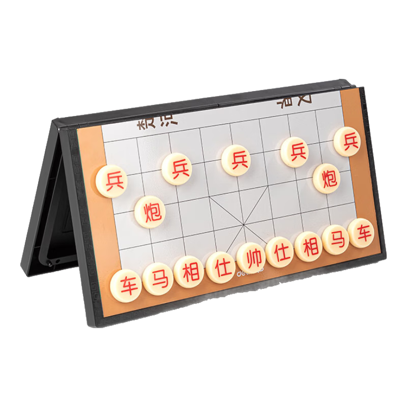 Deli Children's Magnetic Chess Set with Folding Board, Medium-Sized Toy for Students, Birthday And Back-To Gift YW110-X