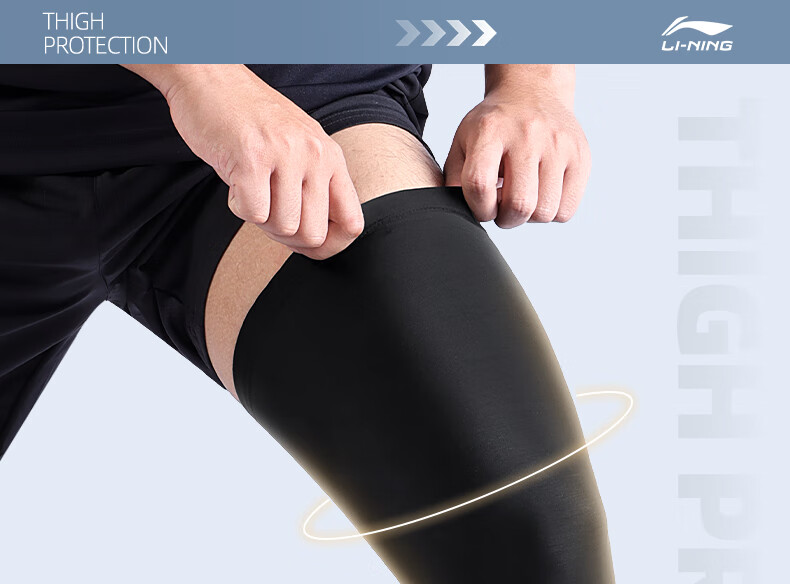 Li-Ning Basketball Leg Sleeves Thigh and Calf Compression Sleeves Long Breathable Knee Support for Men Running Sports 6