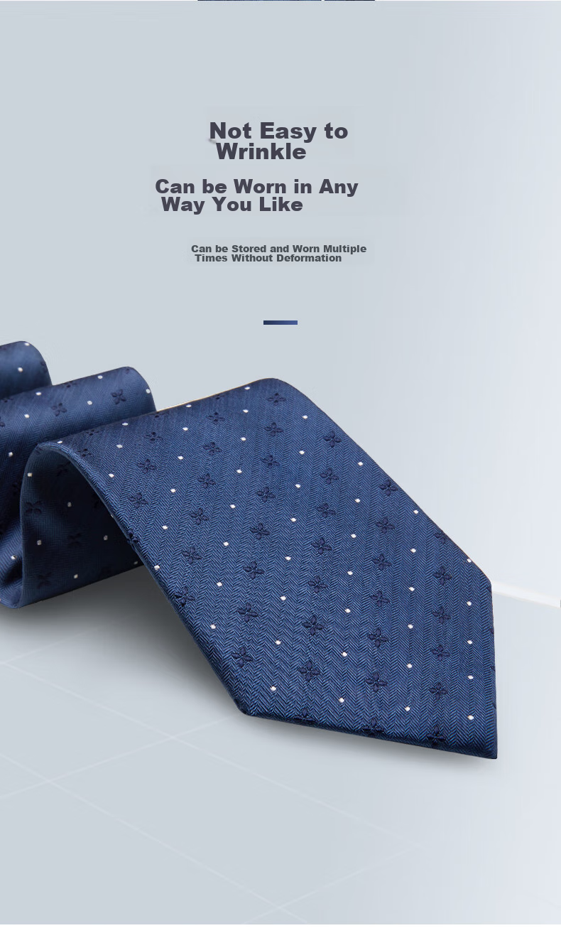Luomeng Silk Tie for Men, Business Formal Wear, Korean Style, Solid Color, 8cm Hand-Tied Bow, Work And Wedding Tie, Gift Box Set 6