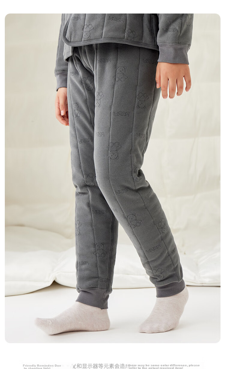 BALABALA Children's Thermal Pants, Winter Thickened Boys' Leggings, Girls' Trousers, School Uniform Inner Wear, Cold-Resistant, 208424171208 15