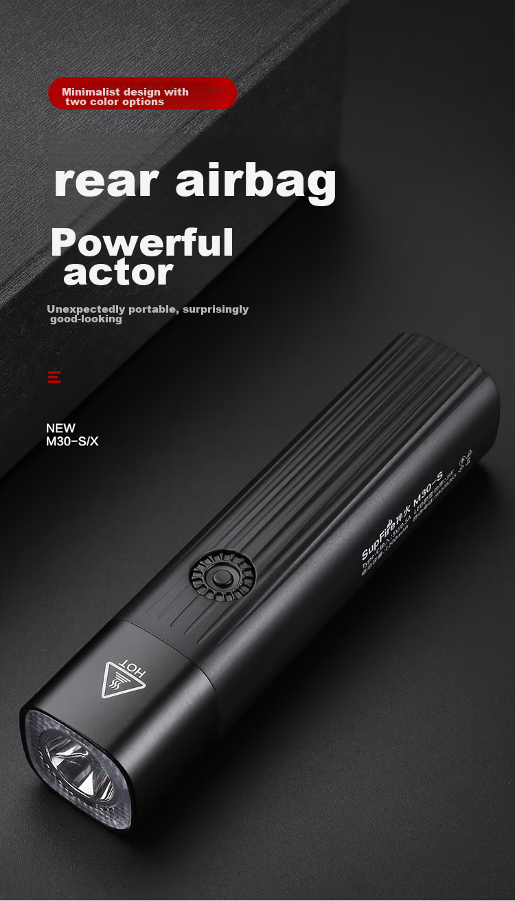 SupFire M30-S High-Intensity Flashlight, Bright Long-Range LED Light, Type-C Charging, Mini Portable Household Emergency Light 2