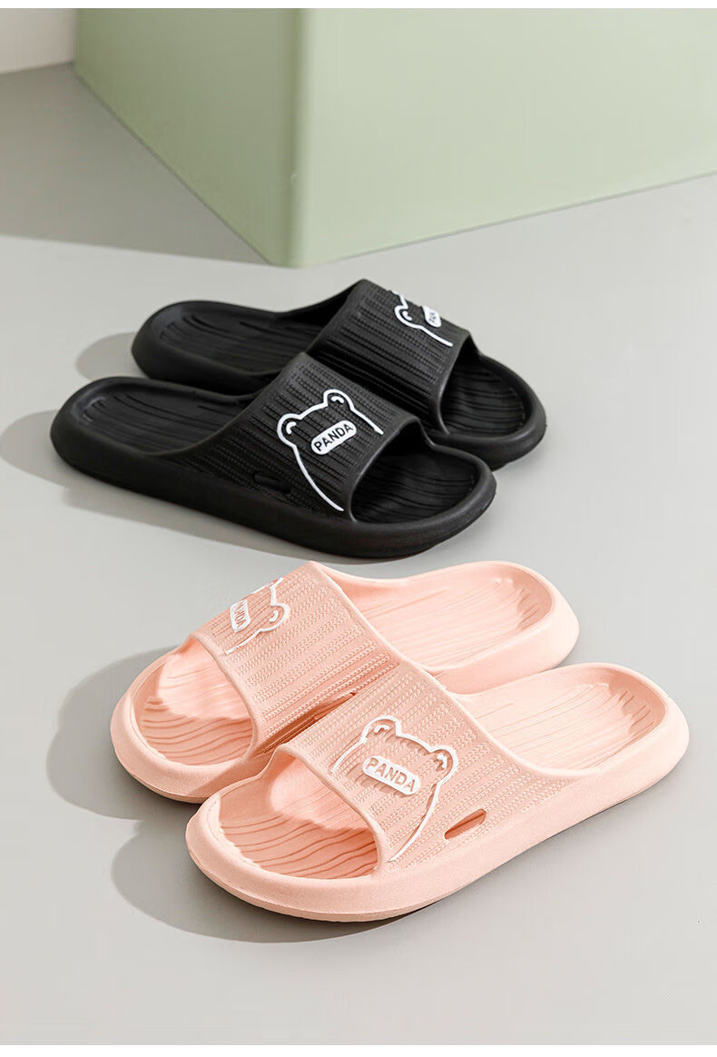IQGD Slippers for Men And Women, Soft-Soled Floor Slippers, Non-Slip Bathroom Slippers for Couples, Black, Size 36-37 [Suitable for 35-36] 15