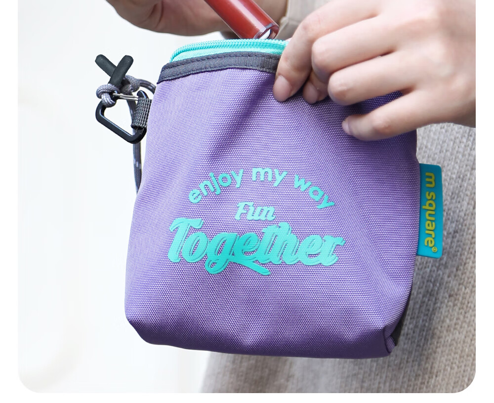 M Square Handheld Coin Purse Small Clutch Storage Bag Mini Makeup Bag Sanitary Napkin Pouch Small Square Bag Portable Lavender Purple 9
