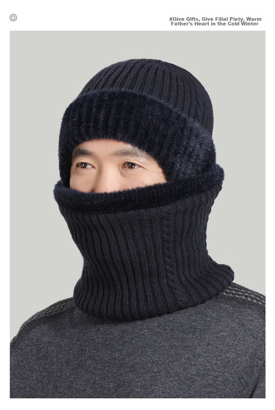Hengyuanxiang Men's Hat for Autumn And Winter Warmth, Thick Wool Knit Cap for Middle-Aged And Elderly, Birthday Gift for Dad Or Grandpa 16